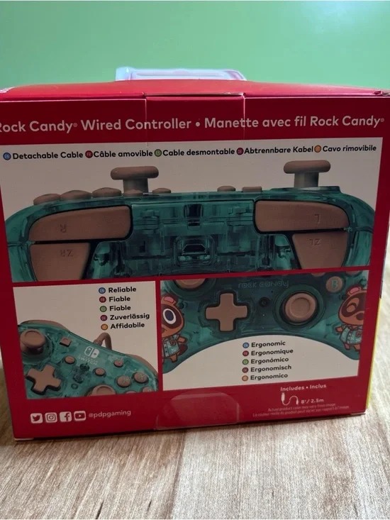 NEW Animal Crossing New Horizons Rock Candy Wired Controller Nintendo Switch - Picture 6 of 6